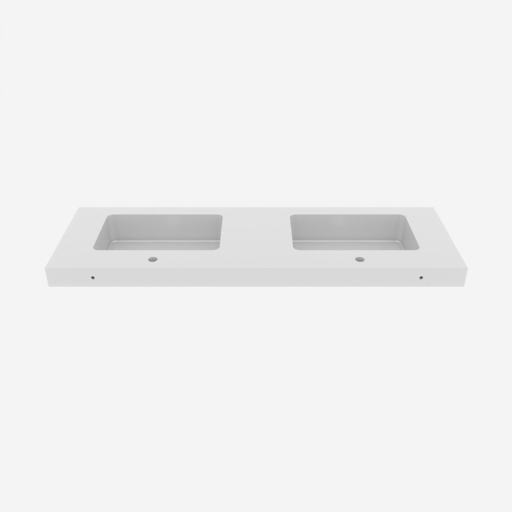 English Elm Bb0272y131 Seamless Solid Surface Integrated Basin Glossy White Minimalist Bath W1865P442969