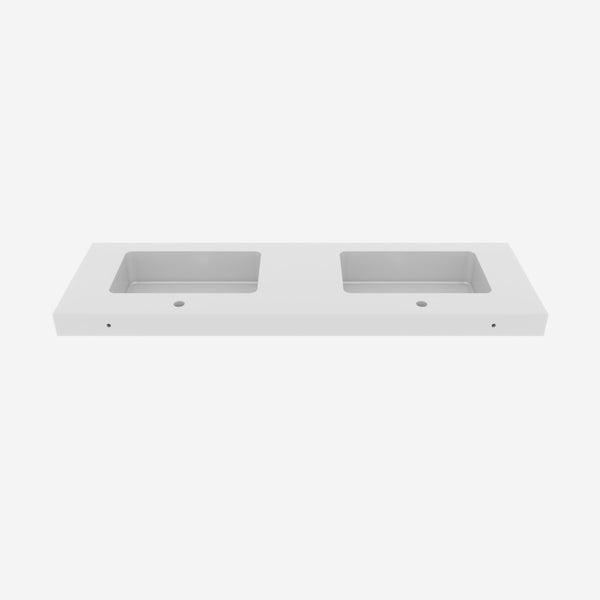 English Elm Bb0272y131 Seamless Solid Surface Integrated Basin Glossy White Minimalist Bath W1865P442969