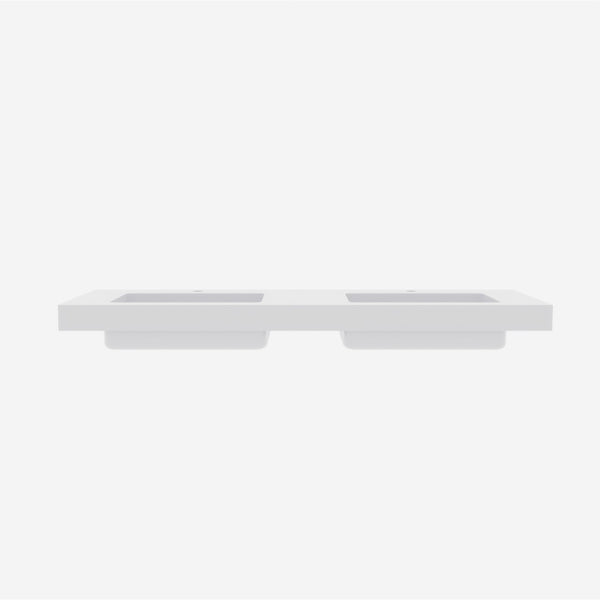 English Elm Bb0272y131 Seamless Solid Surface Integrated Basin Glossy White Minimalist Bath W1865P442969