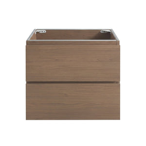 English Elm Alice-24w-118,wall Mount Floating Vanity Walnut Two Drawer Minimalist Bath Cabinet W1865P499488