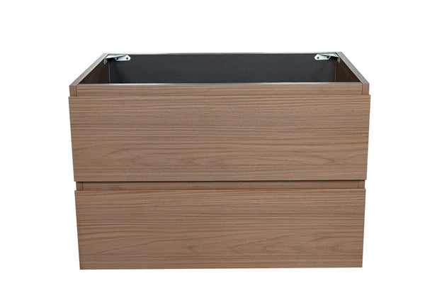 English Elm Alice-30W-118,Wall Mounted Walnut Vanity Cabinet Two Soft Close Drawers Push Open Design W1865P499492