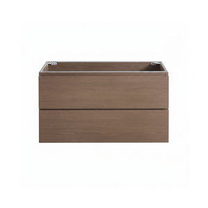 English Elm Alice-36W-118,Wall Mounted Walnut Vanity Cabinet Two Soft-Close Drawers Push Open Design W1865P499499