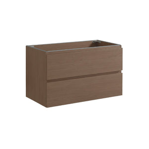 English Elm Alice-36W-118,Wall Mounted Walnut Vanity Cabinet Two Soft-Close Drawers Push Open Design W1865P499499