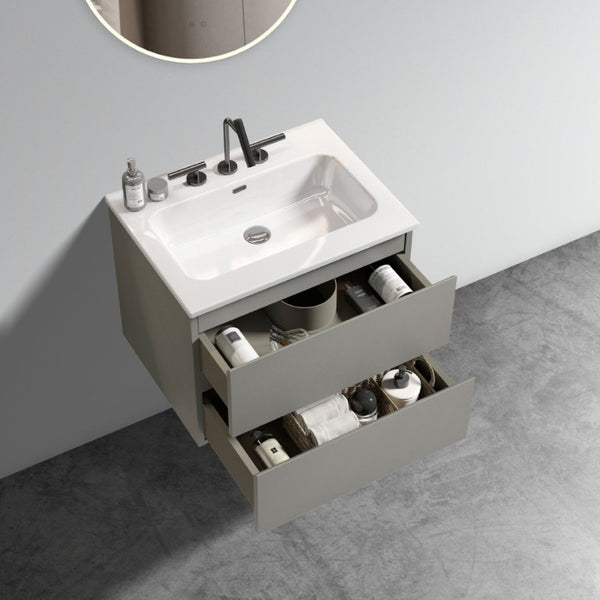 English Elm Tia Floating Wall Mount Bathroom Vanity with Ceramic Basin and Soft Close Drawers W1865S00129