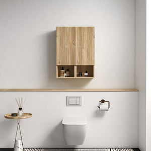English Elm Cc1014s112310 Floating Oak Bathroom Cabinet Set Wall Mounted Storage for Compact Spaces W1865S00253