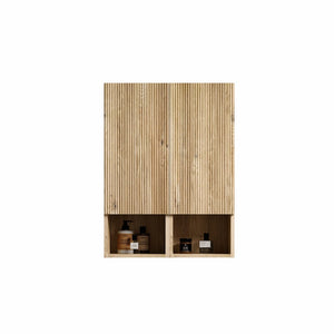 English Elm Cc1014s112310 Floating Oak Bathroom Cabinet Set Wall Mounted Storage for Compact Spaces W1865S00253