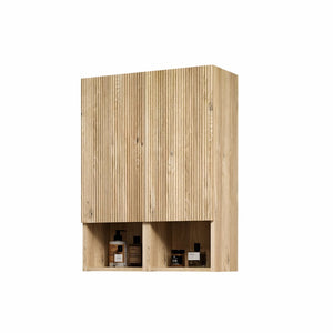 English Elm Cc1014s112310 Floating Oak Bathroom Cabinet Set Wall Mounted Storage for Compact Spaces W1865S00253