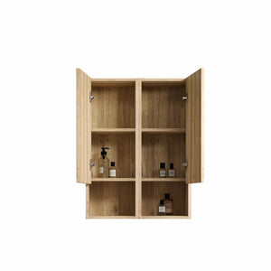 English Elm Cc1014s112310 Floating Oak Bathroom Cabinet Set Wall Mounted Storage for Compact Spaces W1865S00253