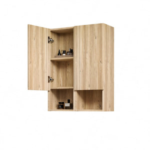 English Elm Cc1014s112310 Floating Oak Bathroom Cabinet Set Wall Mounted Storage for Compact Spaces W1865S00253