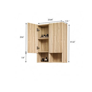 English Elm Cc1014s112310 Floating Oak Bathroom Cabinet Set Wall Mounted Storage for Compact Spaces W1865S00253
