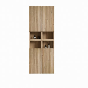 English Elm Cc1014s112310 Floating Four Piece Wall Cabinet Set Rough Oak Finish Bathroom Storage W1865S00255