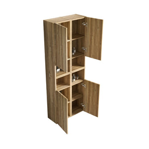 English Elm Cc1014s112310 Floating Four Piece Wall Cabinet Set Rough Oak Finish Bathroom Storage W1865S00255