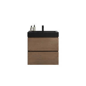 English Elm Alice Floating Bathroom Vanity Walnut Grain Wall Mounted with Engineered Stone Basin W1865S00265