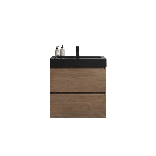 English Elm Alice Floating Bathroom Vanity Walnut Grain Wall Mounted with Engineered Stone Basin W1865S00265