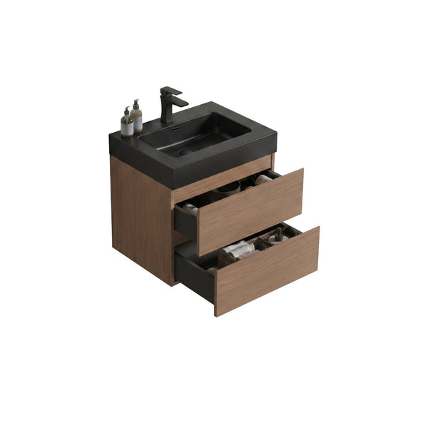 English Elm Alice Floating Bathroom Vanity Walnut Grain Wall Mounted with Engineered Stone Basin W1865S00265