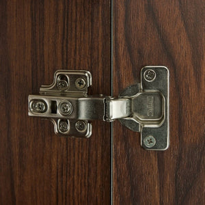 English Elm Galan 60 Inch Double Sink Bathroom Vanity Smoked Oak Slat Doors Walnut Finish Walnut Brown W1865S00317