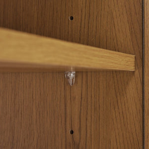 English Elm Galan 60 Inch Double Sink Bathroom Vanity Smoked Oak Slat Doors Walnut Finish Light Oak W1865S00318