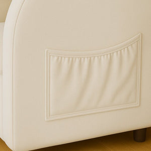 English Elm Beige Bunny Ear Accent Chair with Pet Hideaway Cubby Side Pocket Foam Cushion W1867P341527