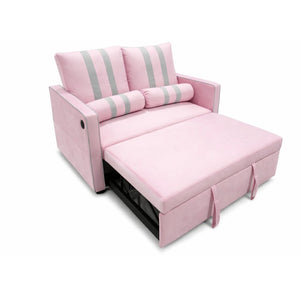 English Elm Pink Convertible Sleeper Sofa with USB Port Foam Cushions for Guest Rooms W1867S00020