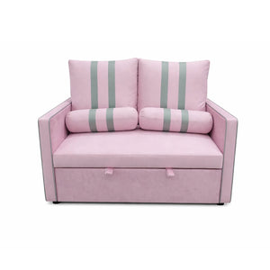 English Elm Pink Convertible Sleeper Sofa with USB Port Foam Cushions for Guest Rooms W1867S00020