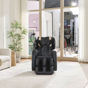 English Elm 2026 Massage Chair Recliner Zero Gravity Full Body Airbag Heating Lounge Seat Black W1875P542095
