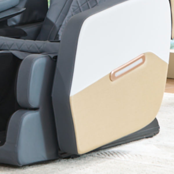 English Elm 2026 Massage Chair Recliner Zero Gravity Full Body Airbag Heating Lounge Seat Gold+White W1875P542110