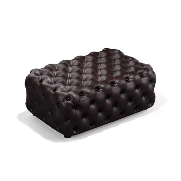English Elm Faux Leather Modular Sectional Sofa with Italian Button Tufted Design and 26 Layouts Brown W1885P509995