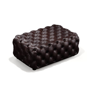 English Elm Faux Leather Modular Sectional Sofa with Italian Button Tufted Design and 26 Layouts Brown W1885P509995