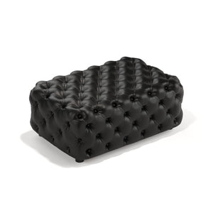 English Elm Faux Leather Modular Sectional Sofa with Italian Button Tufted Design and 26 Layouts Black W1885P510000
