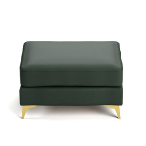 English Elm Light Luxury Faux Leather Chesterfield Ottoman Tufted Modular Footrest for Living Room Green W1885P528783