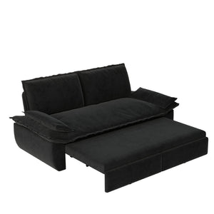 English Elm 73.2"queen Velvet Convertible Sleeper Sofa with Queen Bed Pull Out for Studio Living W1885S00329