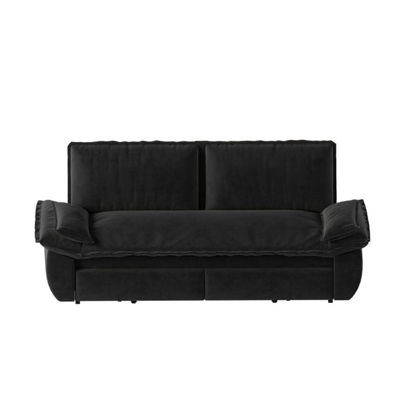 English Elm 73.2"queen Velvet Convertible Sleeper Sofa with Queen Bed Pull Out for Studio Living W1885S00329