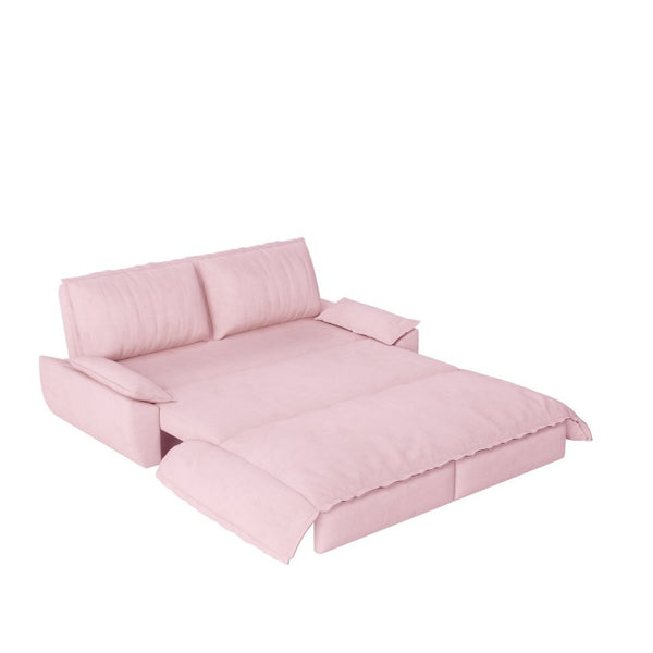 English Elm 73.2 Inch Queen Sleeper Sofa 3 in 1 Convertible Velvet Loveseat for Guest Rooms W1885S00333