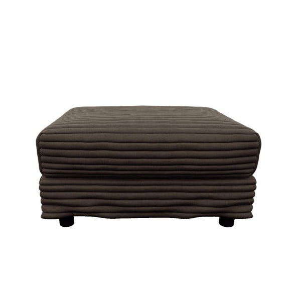 English Elm 102.4 Inch Plush Corduroy Cloud Sofa with Movable Ottoman and Deep Seat Cushions W1885S00461