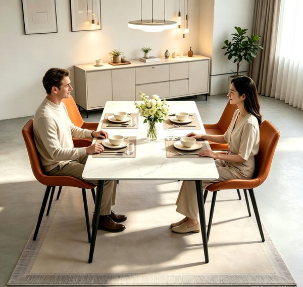English Elm Knight Sintered Stone Dining Set for Two with Matching Chairs Modern Kitchen W1911S00022