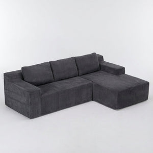 English Elm Corduroy Modular Sectional Low Profile Floor Sofa Foam Filled Living Room Lounge W1919P514113
