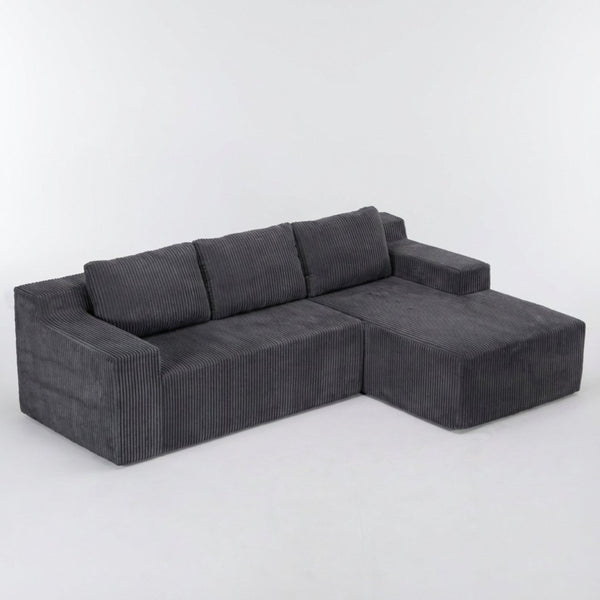 English Elm Corduroy Modular Sectional Low Profile Floor Sofa Foam Filled Living Room Lounge W1919P514113
