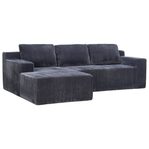 English Elm Corduroy Plush Modular Floor Sectional Sofa Foam Filled Lounge for Living Room W1919P516825