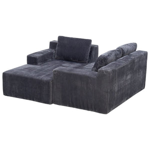 English Elm Corduroy Plush Modular Floor Sectional Sofa Foam Filled Lounge for Living Room W1919P516825