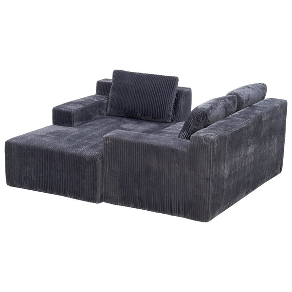 English Elm Corduroy Plush Modular Floor Sectional Sofa Foam Filled Lounge for Living Room W1919P516825