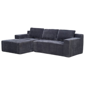 English Elm Corduroy Plush Modular Floor Sectional Sofa Foam Filled Lounge for Living Room W1919P516825