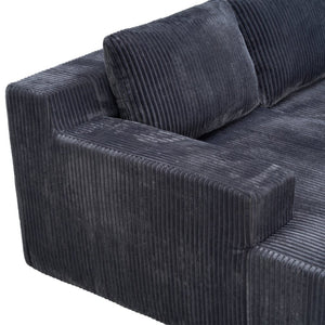 English Elm Corduroy Plush Modular Floor Sectional Sofa Foam Filled Lounge for Living Room W1919P516825