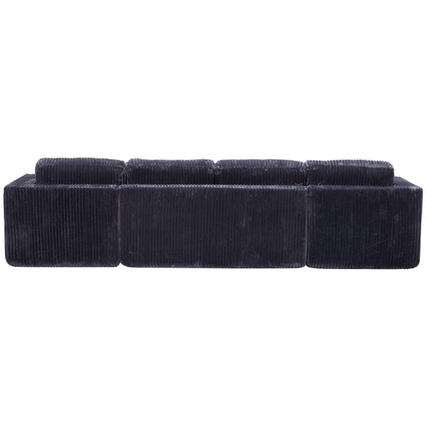 English Elm U Shaped Modular Sectional Corduroy Sofa Minimalist Low Profile Living Room Couch W1919S00004