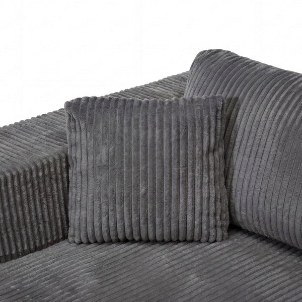 English Elm Modular Cloud Sectional Corduroy L-shape Sofa Deep Seat Lounge for Living Room W1919S00008