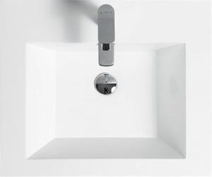 English Elm 24" Resin Vanity Top with Integrated Sink Glossy White One Piece Bathroom Basin W1920P212012