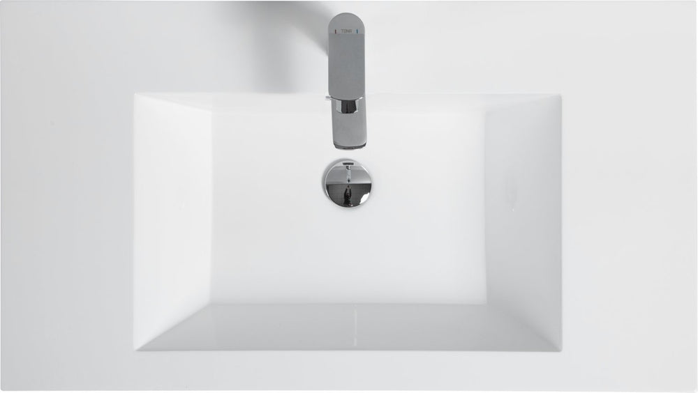 English Elm 48" Glossy White Resin Drop-in Vanity Countertop Sink for Bathroom Cabinets W1920P212116