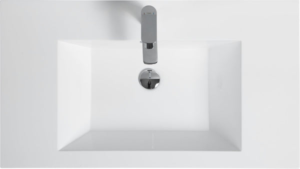 English Elm 48" Glossy White Resin Drop-in Vanity Countertop Sink for Bathroom Cabinets W1920P212116