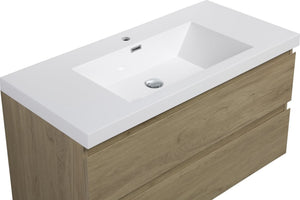 English Elm 48" Glossy White Resin Drop-in Vanity Countertop Sink for Bathroom Cabinets W1920P212116