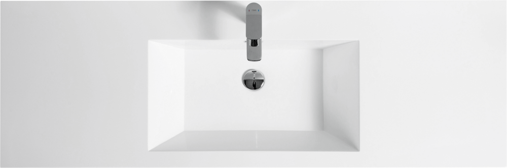 English Elm 60" Resin Integrated Sink Countertop for Bathroom Vanity Glossy White Drop-in Basin W1920P212124
