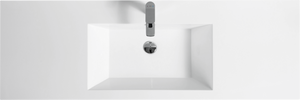 English Elm 60" Resin Integrated Sink Countertop for Bathroom Vanity Glossy White Drop-in Basin W1920P212124